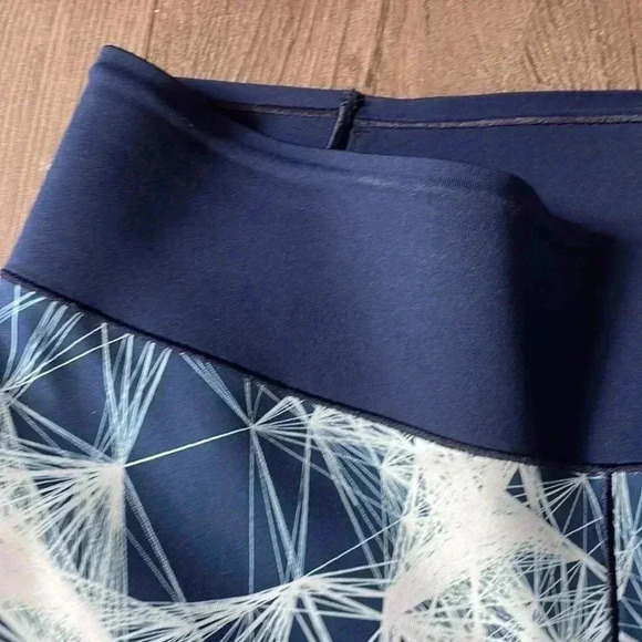 NWOT Adidas Super Long All Over Print Womens Long Running Tights -  Blue-L - Picture 6 of 9